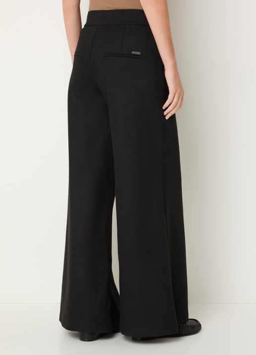 Rosner Studio Mara high waist flared fit palazzo broek met steekzakken - achterkant zwart