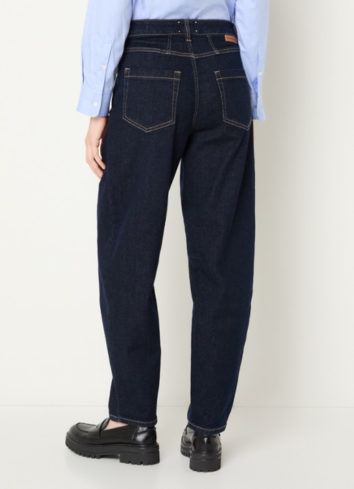 Rosner Studio Mara high waist tapered fit jeans met donkere wassing - achterkant 3 indigo