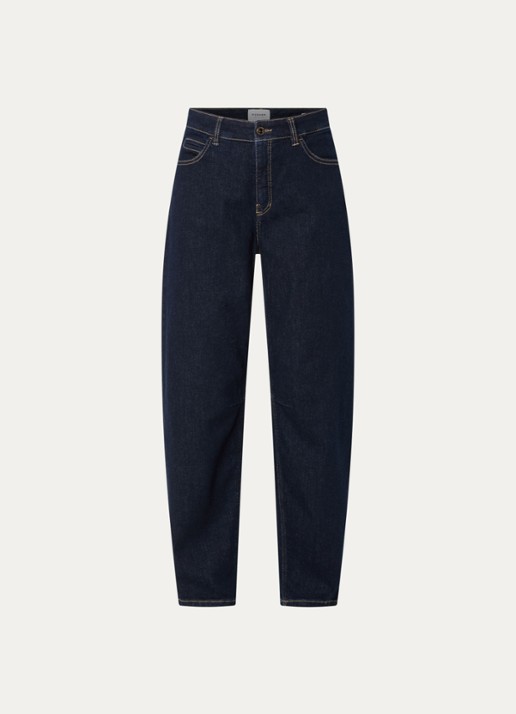 Rosner Studio Mara high waist tapered fit jeans met donkere wassing - voorkant 4 indigo