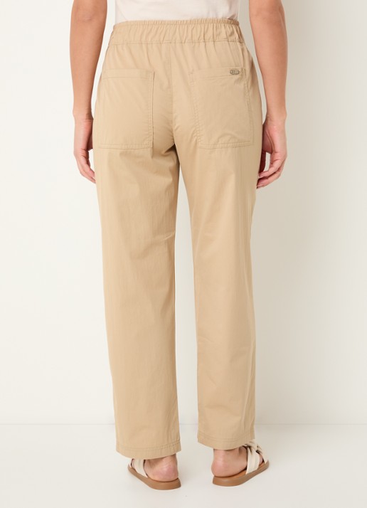 Rosner Studio Mara mid waist straight fit broek met opgestikte zakken - achterkant 4 camel