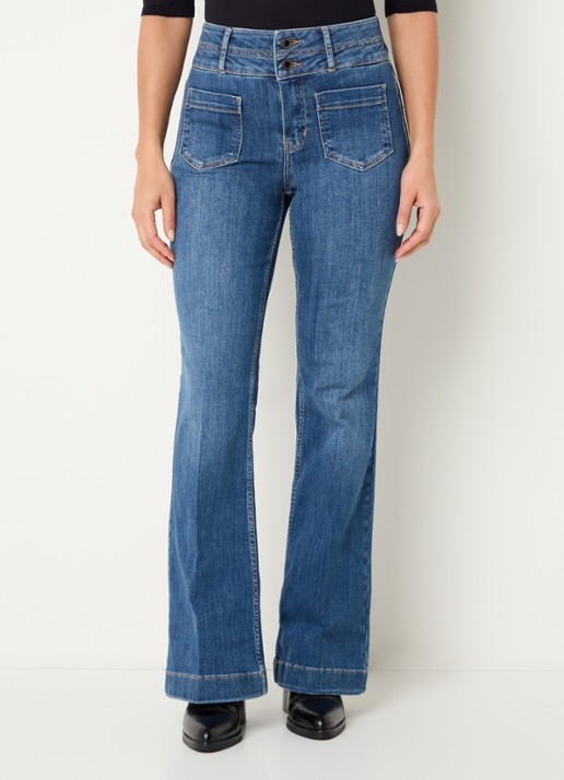 Rosner Studio Rosner high waist flared jeans met medium wassing