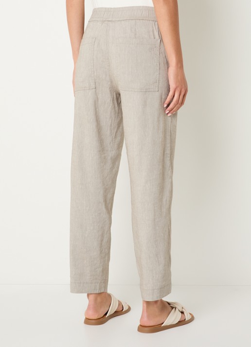 Rosner Studio Rosner high waist straight fit pantalon - achterkant 4 khaki