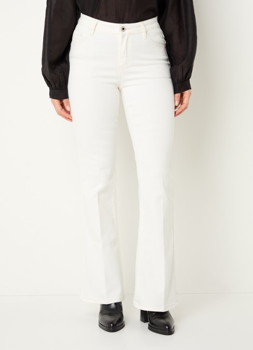 Rosner Studio Rosner mid waist flared jeans met lichte wassing