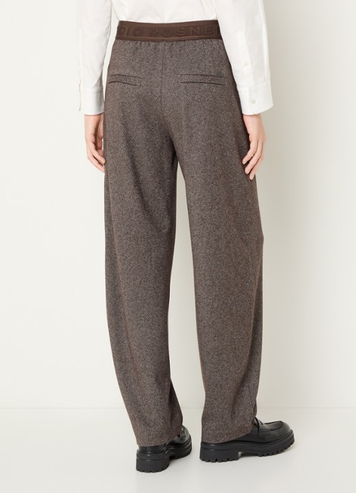 Rosner Studio Straight fit pantalon met steekzakken - achterkant lichtbruin