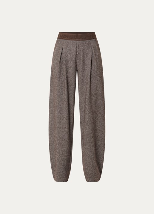 Rosner Studio Straight fit pantalon met steekzakken - voorkant 2 lichtbruin