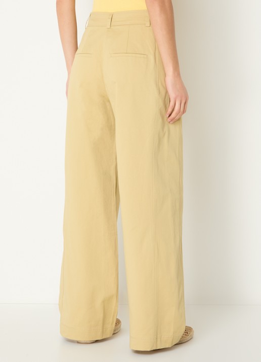 ROUGE EDIT Petra high waist loose fit chino - achterkant 4 beige
