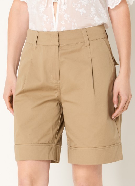 ROUGE EDIT Petra high waist wide fit korte broek