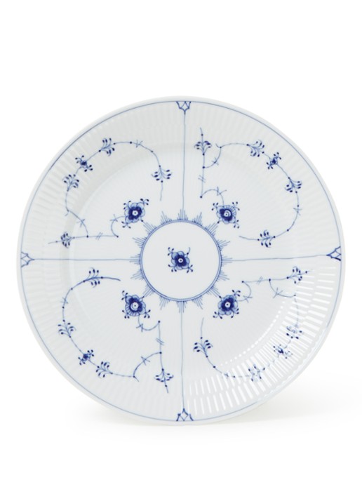 Royal Copenhagen Blue Fluted Plain dinerbord 27 cm - voorkant 2 royalblauw