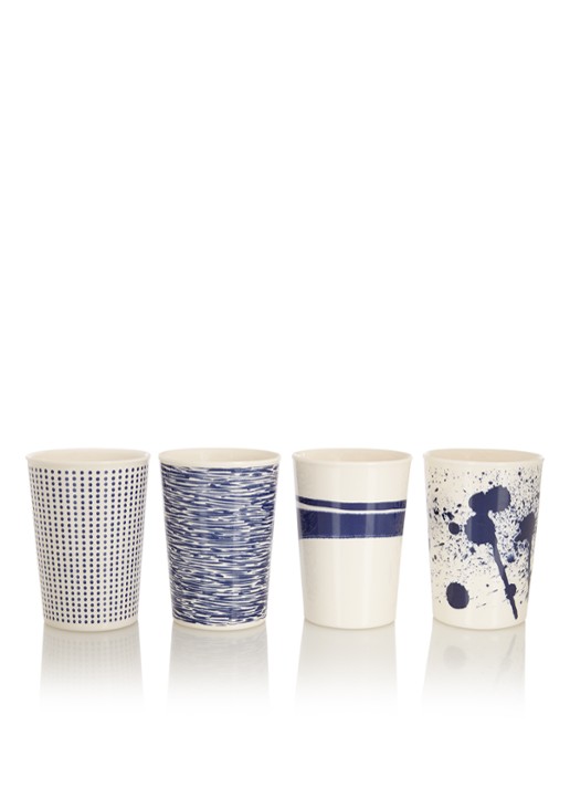 Royal Doulton Pacific kopje 30 cl set van 4 - voorkant 2 wit
