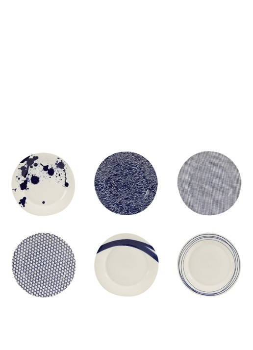 Royal Doulton Pacific ontbijtbord 24 cm set van 6