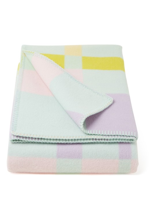 Røros Tweed City plaid van wol 135 x 200 cm - voorkant 4 mint