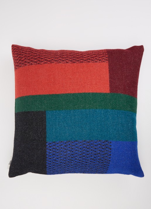 Røros Tweed Mikkel sierkussen 50 x 50 cm - detail multicolor