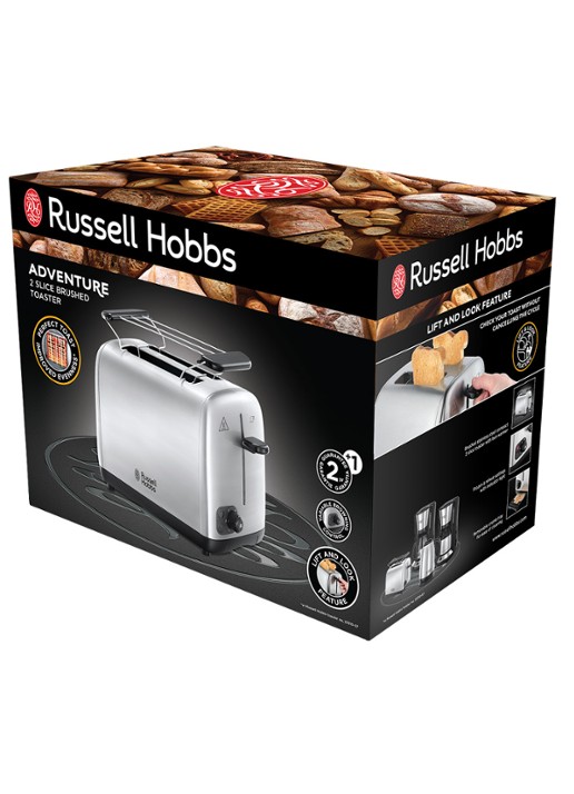 Russell Hobbs Adventure 2s broodrooster 2-slots - achterkant zilver