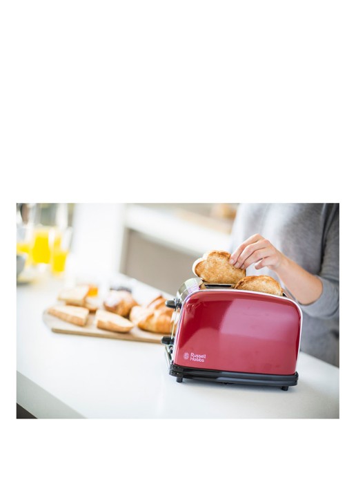 Russell Hobbs Colours Plus broodrooster 2-slots - voorkant 7 steenrood