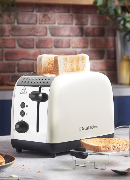 Russell Hobbs Colours Plus broodrooster 2-slots - voorkant 7 vanillegeel