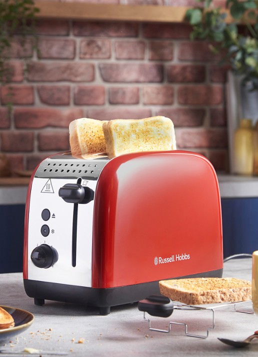 Russell Hobbs Colours Plus broodrooster 2-slots - voorkant 2 rood