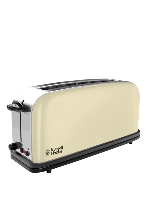 Russell Hobbs Colours Plus+ extra lange broodrooster 1-slot 21395-56  - voorkant creme