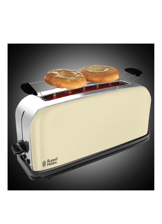 Russell Hobbs Colours Plus+ extra lange broodrooster 1-slot 21395-56  - voorkant 2 creme