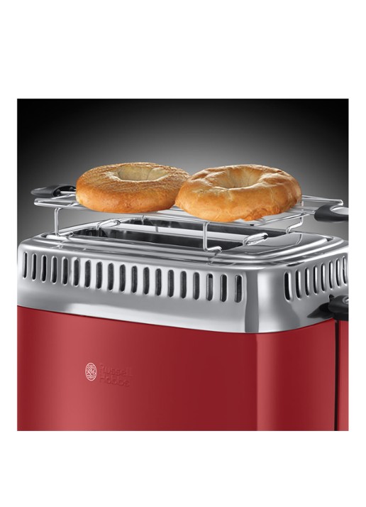 Russell Hobbs Retro Ribbon broodrooster 2-slots - voorkant 7 steenrood