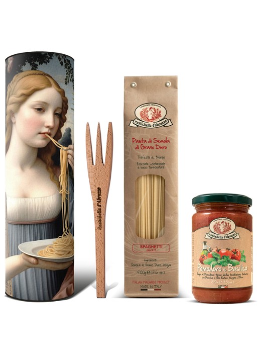 Rustichella d'Abruzzo Botticelli spaghetti en tomatensaus - pasta geschenkset