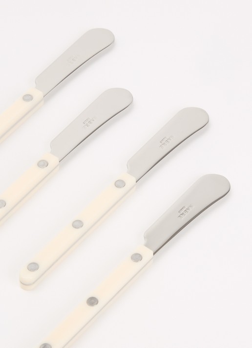 Sabre Bistrot botermes set van 4 - voorkant 2 gebroken wit