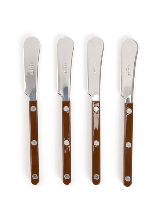 Sabre Bistrot botermes set van 4 - voorkant bruin
