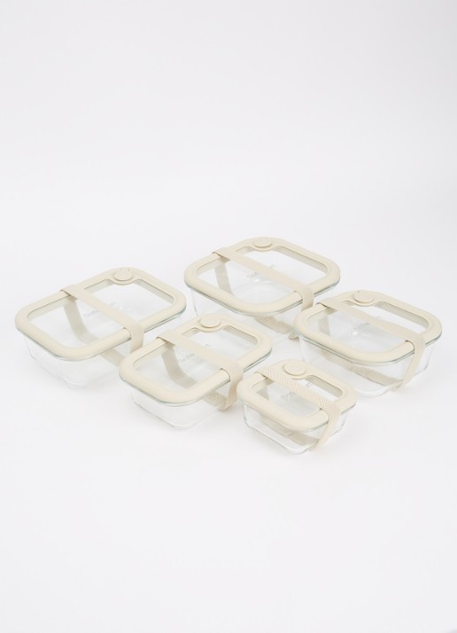 Safecourt Foodstorage vershouddoos set van 11 - voorkant 2 beige