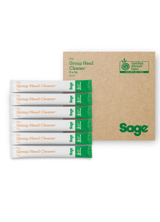 Sage The Group Head Cleaner schoonmaakmiddel 5 gram set van 6 - voorkant 2 wit
