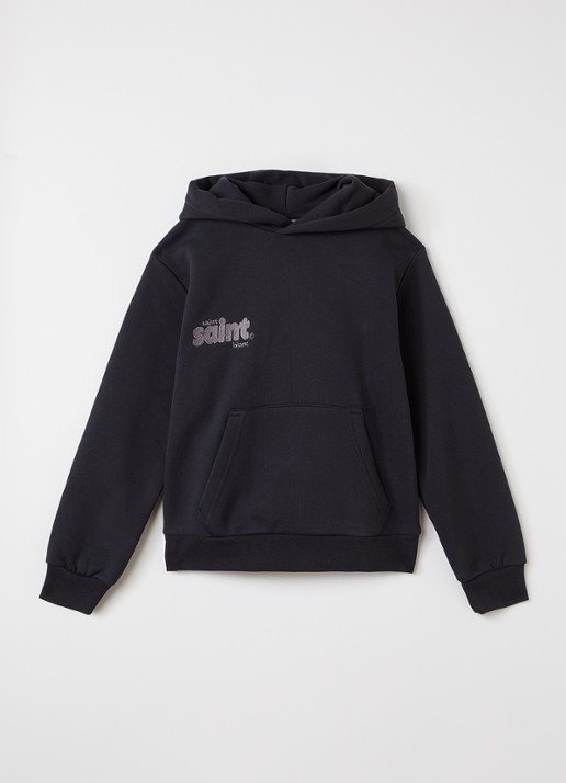 Saint Blanc Full Service hoodie met logoborduring - voorkant 2 antraciet