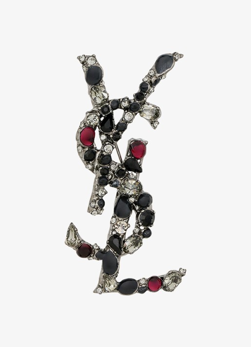 Saint Laurent Broche met logo