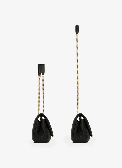 Saint Laurent Calypso Medium schoudertas van lamsleer - detail 3 zwart