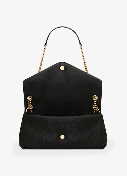 Saint Laurent Calypso Medium schoudertas van lamsleer - detail 4 zwart