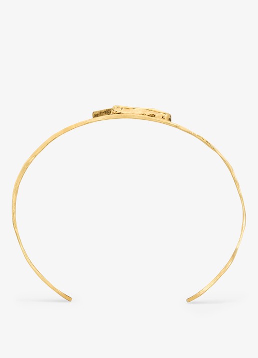 Saint Laurent Cassandre bangle met logo - voorkant 2 goud