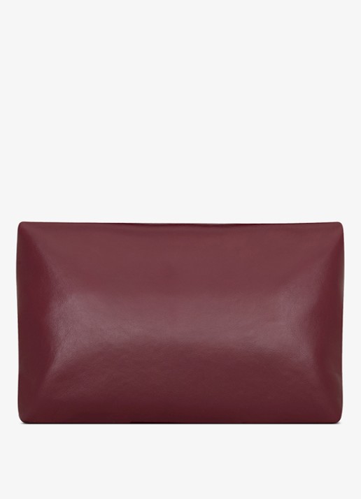 Saint Laurent Cassandre Envelope Large clutch van kalfsleer - achterkant 5 bordeauxrood