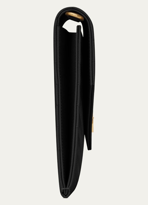 Saint Laurent Cassandre Flap clutch van quilted kalfsleer - detail 3 zwart