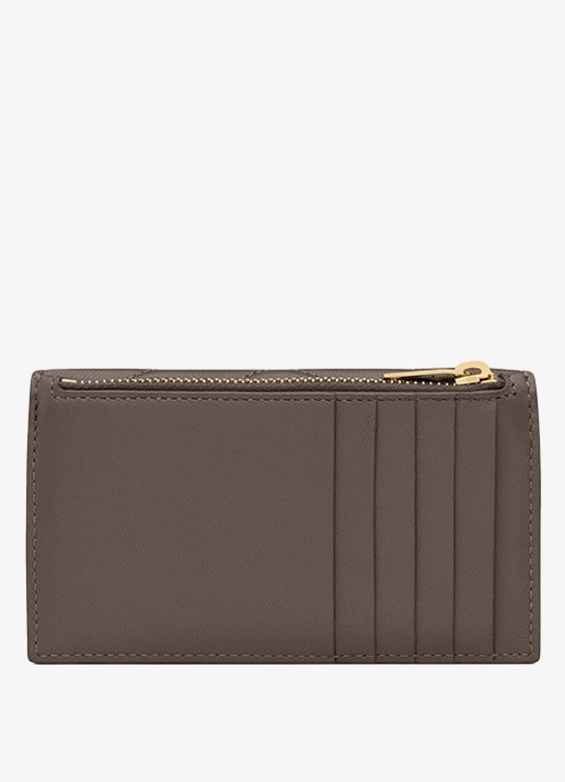 Saint Laurent Cassandre Fragments portemonnee van lamsleer - achterkant 4 taupe