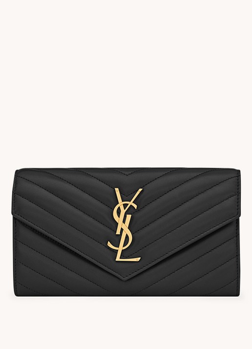 Saint Laurent Cassandre Matelassé portemonnee van lamsleer