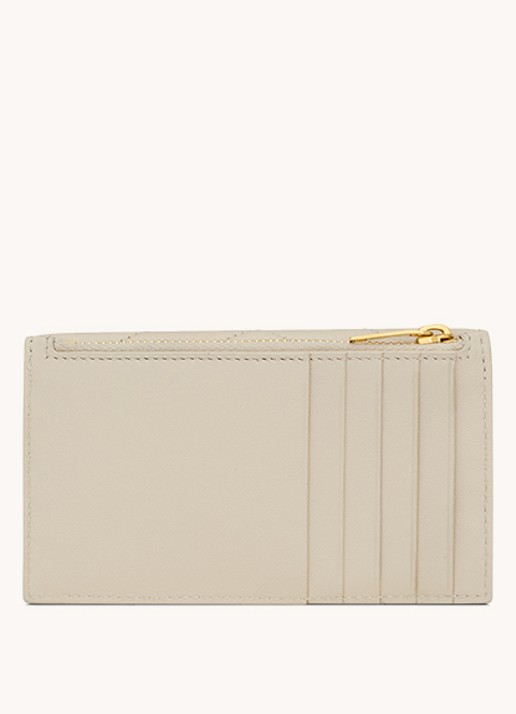 Saint Laurent Cassandre Matelassé portemonnee van quilted kalfsleer - detail 2 creme
