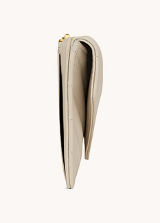 Saint Laurent Cassandre Matelassé portemonnee van quilted kalfsleer - detail 3 creme