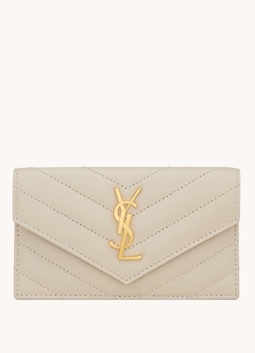 Saint Laurent Cassandre Matelassé portemonnee van quilted kalfsleer