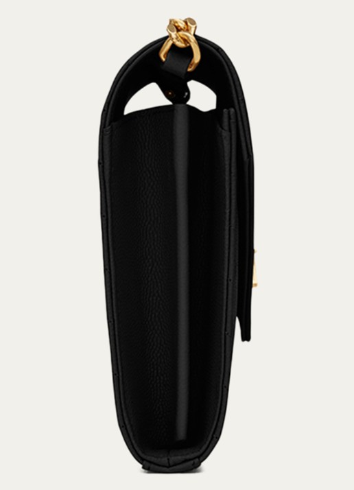 Saint Laurent Cassandre portemonnee van kalfsleer met afneembare schouderriem  - detail 4 zwart