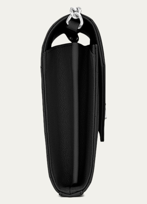 Saint Laurent Cassandre portemonnee van kalfsleer met afneembare schouderriem - detail 2 zwart