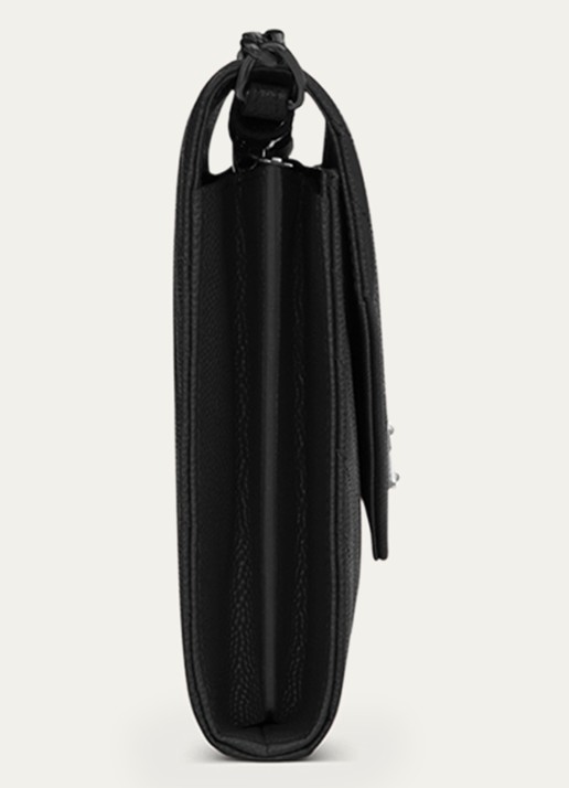 Saint Laurent Cassandre portemonnee van kalfsleer met afneembare schouderriem - detail 3 zwart