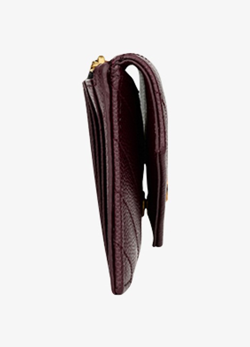 Saint Laurent Cassandre portemonnee van kalfsleer - detail 2 donkerrood