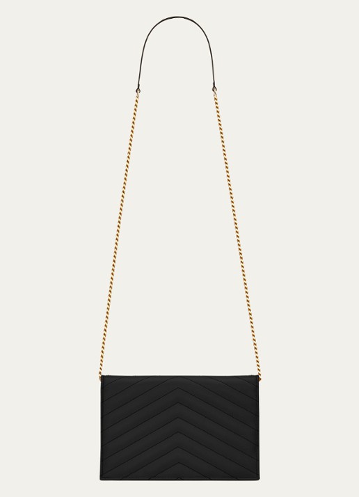 Saint Laurent Cassandre portemonnee van quilted kalfsleer - detail 4 zwart