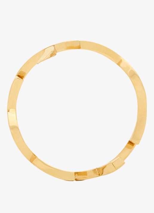 Saint Laurent Cassandre ring met logo - detail 2 goud