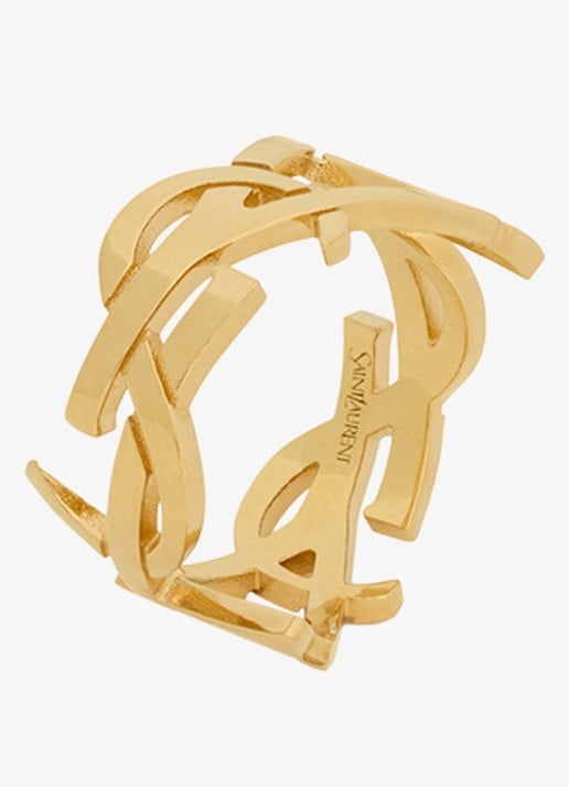 Saint Laurent Cassandre ring met logo