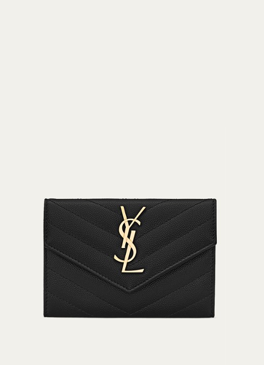 Saint Laurent Cassandre Small portemonnee van kalfsleer