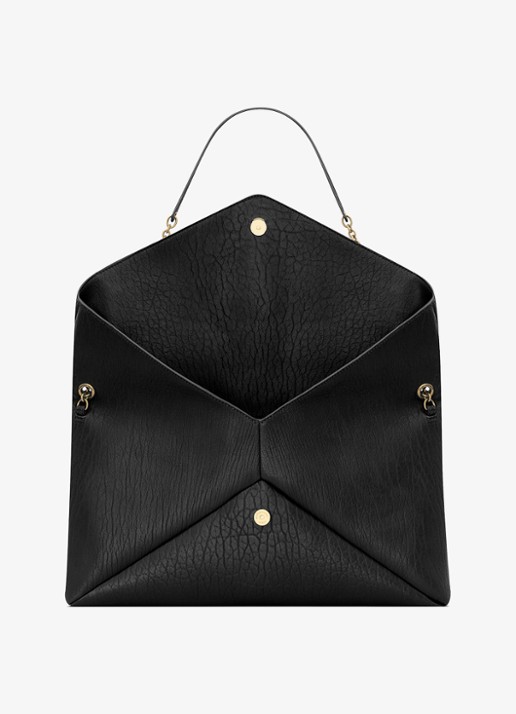 Saint Laurent Cassandre XXL schoudertas van lamsleer - detail 4 zwart