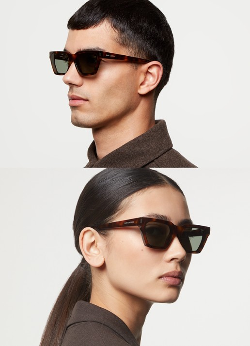 Saint Laurent Cat Eye zonnebril SL633 - voorkant 2 donkerbruin